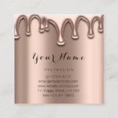 Carte De Visite Carré Salon des cheveux Coiffeur Brows Eyelash Ciseaux d (Dos)