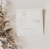 Carte De Visite Carré Salon d'olive minimaliste moderne