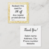 Carte De Visite Carré Salon et promotion spa (Devant / Derrière)