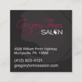 Carte De Visite Carré Salon Gregory Tomos (Devant)