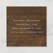 Carte De Visite Carré Salon Shears Bois rustique (Dos)