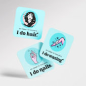 Carte De Visite Carré Salon Waxing Moderne Rétro