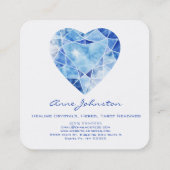 Carte de visite Carré Sapphire Heart (Dos)