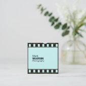 Carte De Visite Carré Sarcelle d'hiver négative de cadre de bande de (Debout devant)