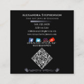 Carte De Visite Carré Scan Connect Social Media QR Code Bijoux Display (Dos)