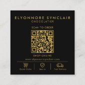 Carte De Visite Carré Scannez pour commander Code Qr (Dos)