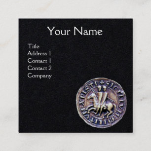 Carte De Visite Carré SCEAU DU MODÈLE DE CHEVALIERS MONOGRAMME Papier no
