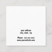 Carte De Visite Carré Schoolbus avec enfants heureux (Dos)