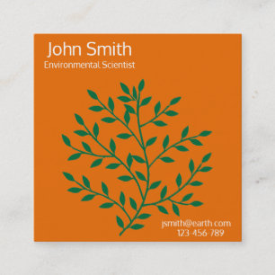 Carte De Visite Carré Scientifique de l'environnement ou écologiste