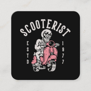 Carte De Visite Carré scooteriste votre slogan ici