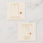 Carte de visite Carré Scorpio Gold Sparkle (Devant / Derrière)