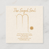 Carte de visite Carré Scorpio Gold Sparkle (Dos)