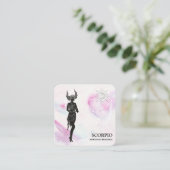 Carte De Visite Carré *~* SCORPIO Zodiac Astrologie Lectures Violet Blue (Debout devant)