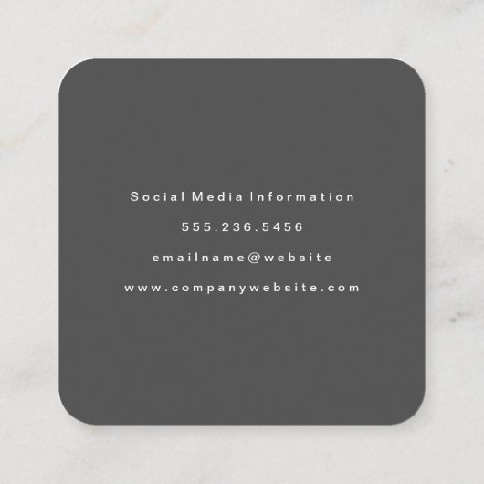 Carte De Visite Carré Scribble violet expressif (Dos)