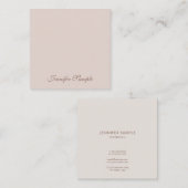 Carte De Visite Carré Script à main élégant professionnel Modèle simple (Devant / Derrière)