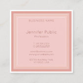 Carte De Visite Carré Script de calligraphie professionnelle moderne ros (Dos)