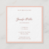 Carte De Visite Carré Script manuel moderne élégant Modèle Premium épais (Dos)