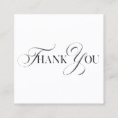 Carte De Visite Carré script minimal moderne merci pour votre commande (Devant)