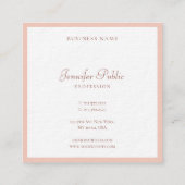 Carte De Visite Carré Script Moderne Élégant Modèle Luxueux Épais (Dos)