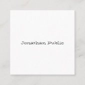 Carte De Visite Carré Script pratique simple Modèle moderne (Devant)