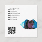 Carte De Visite Carré Script professionnel maquillage Artiste 2 lèvres p (Dos)