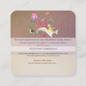 Carte De Visite Carré Seamstress Vêtements bébé Business Maroon (Dos)