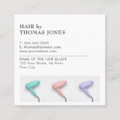 Carte De Visite Carré Sèche-cheveux coloré moderne simple (Devant)