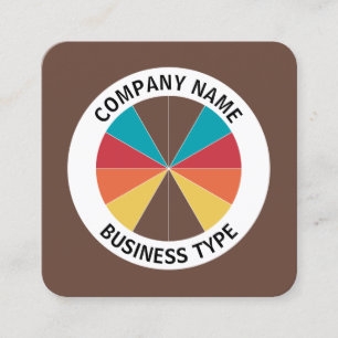 Carte De Visite Carré Secteur Abstrait 05 - Brown #6A493C
