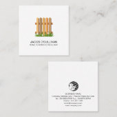 Carte De Visite Carré Sécurité des clôtures (Devant / Derrière)