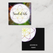 Carte De Visite Carré Seed of life (Devant / Derrière)