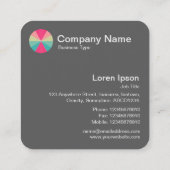 Carte De Visite Carré Segments de couleur 01 (Dos)