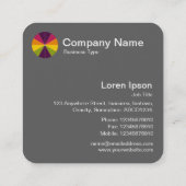 Carte De Visite Carré Segments de couleur 02 (Dos)
