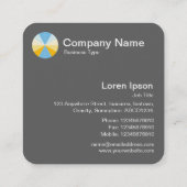 Carte De Visite Carré Segments de couleur 04 (Dos)
