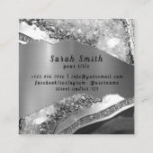 Carte De Visite Carré Sel de mer orchidées massage spa fleurs aromathéra (Dos)