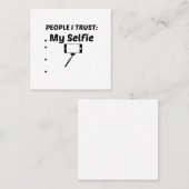 CARTE DE VISITE CARRÉ SELFIER LA CONFIANCE (Devant / Derrière)