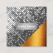 Carte De Visite Carré Séquence et Parties scintillant (Devant)