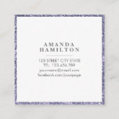 Carte De Visite Carré Séquences du prêteur| professionnelle féminine (Dos)