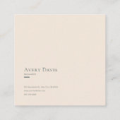 Carte De Visite Carré Serene Desert Bloom Landscape Gold Frame Rustic (Dos)