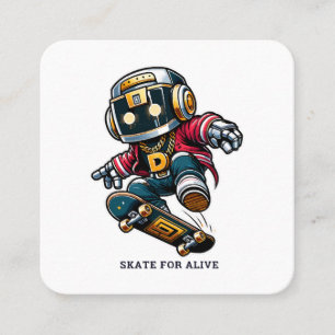 Carte De Visite Carré Série de skate Street Style