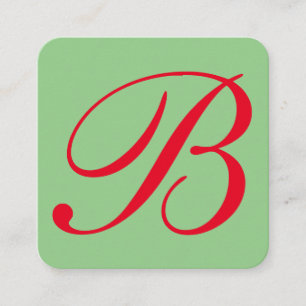 Carte De Visite Carré Série Signature Monogramme