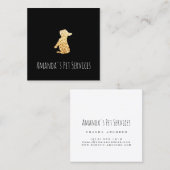 Carte De Visite Carré Serveurs de chiens Service pour animaux de compagn (Devant / Derrière)