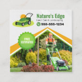 Carte De Visite Carré Service d'atterrissage professionnel pour l'entret (Devant)