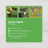 Carte De Visite Carré Service d'atterrissage professionnel pour l'entret (Dos)