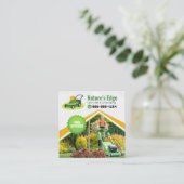 Carte De Visite Carré Service d'atterrissage professionnel pour l'entret (Debout devant)