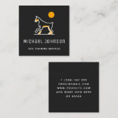 Carte De Visite Carré Service de formation professionnelle de chien Dobe (Devant / Derrière)