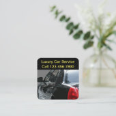 Carte De Visite Carré Service de luxe de voiture (Debout devant)