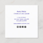 Carte De Visite Carré Service de ménage du logo diamant (Dos)