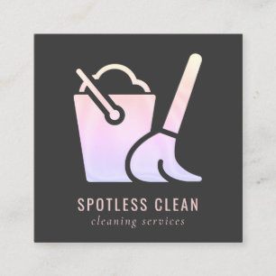 Carte De Visite Carré Service de nettoyage de la chambre à compartiment