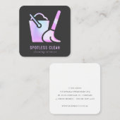 Carte De Visite Carré Service de nettoyage de la chambre à compartiments (Devant / Derrière)