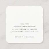 Carte De Visite Carré Service de nettoyage de la chambre à compartiments (Dos)